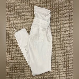 White Abercrombie Full Panel Maternity Jean Jeggings, Size 4/27 Regular